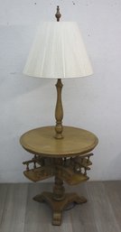 Vintage Round Side Table Floor Lamp