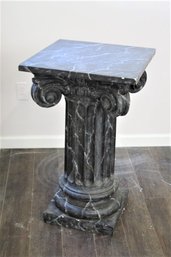 Corinthian Column Plinth With Faux Marble Finish.  PLASTER Base