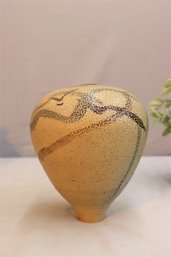 Artisan Balloon Organic Form Raku Vase