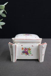 Hand Painted Japanese Porcelain Lidded  Pagoda Box