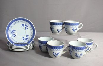 Royal Copenhagen Faience (FAJANCE) Tableware Cup & Saucer Set - Set Of 6