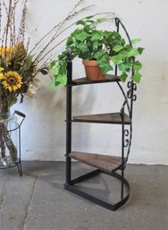 Wrought Iron 3 Step Winding Staircase Plant Stand