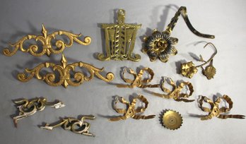 Collection Of Vintage Decorative Brass Hardware