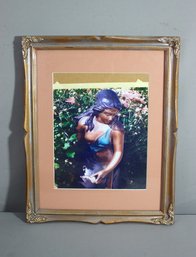 Stylish Amber-Gold Frame With Art Photography Of Outdoor Sculpture