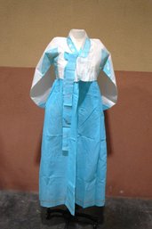 Rack D - Korean Girl Traditional Hanbok -blue  Size Small