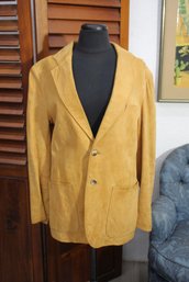 Vintage Golden Bear Suede Leather Jacket Men's Size 38 Made In USA