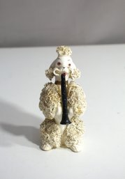 Vintage Ceramic Spaghetti Poodle With Clarinet