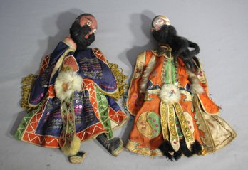 Pair Of Vintage Asian Chinese Opera Glove Puppets