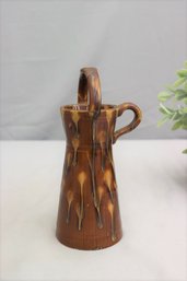 Vintage SMF Schramberg Maple And Orange Glazed German Ceramic Pitcher