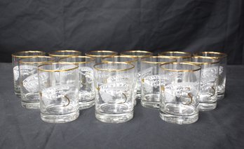 Coastal Elegance By Winnie Staniford Designs: Group Lot Of 14 Brandy Glasses