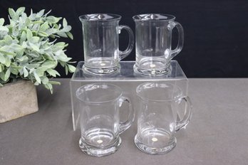 Four Rumanian Glass Georgian Style Mugs