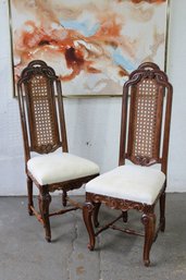 Pair Of Cane High Back Chairs