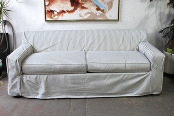 Mitchell Gold  Bob Williams Queen Sleeper Sofa With Nautical Stripe Slipcover