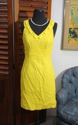 Muse Size 4 Yellow Dress With Beaded Detail