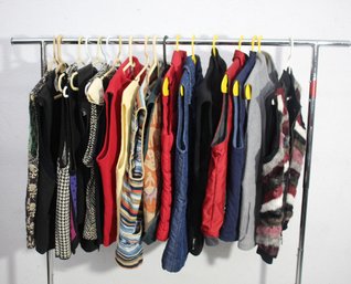 Rack F---Group Lot Of Women's Vests- Assorted Styles And Colors - Range On Size