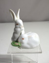 Hand-Painted Herend Hungary Porcelain Bunny Figurine