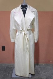 Rack D - Vintage Betty Hanson  White Long Coat Size M