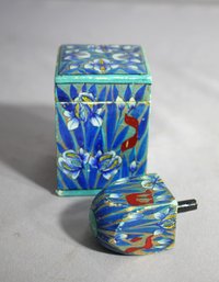 Hand-Painted Lacquer Box And Dreidel Set