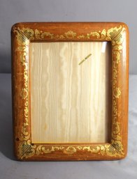 Ornate Gold-Embossed Leather Picture Frame