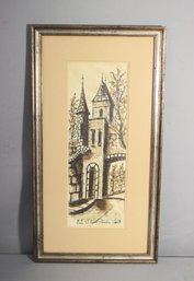 Lithograph Port St. Louis Quebec, Signed And Dated '70