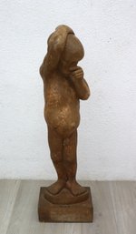 Vintage 39' Terracotta Statue   'Nubian Boy'