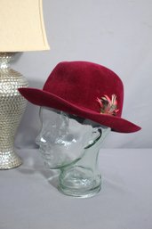 Vintage De Sind New York Genuine Velour Hat