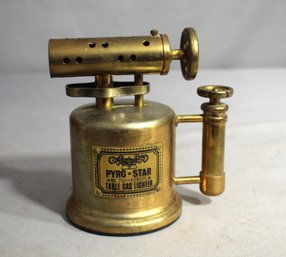 Vintage Pyro Star Table Gas Lighter