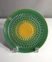 Gustavsberg Studio Handcrafted Glazed Pottery Plate By Lisa Larson, Sweden