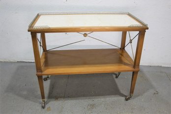 Brass Gallery Top Console   With Stylish X-supports