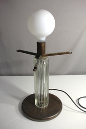 Art Deco Glass Table Lamp - Missing Large Shade