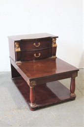 French Empire Neoclassical Style Nightstand With Ormolu Mounts