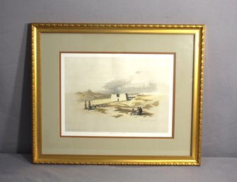 Framed David Roberts-Lithograph 'Approach To The Temple Of Wady Saboua, Nubia.