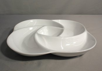 Large White Ceramic Serving Plates - 17' X 17'