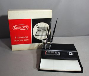 Vintage Equality 8 Transistor Desk Set Radio With Box