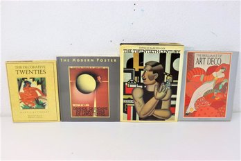 #J -  Four Books On Art Of 1920s, Poster Art, Art Deco, Etc