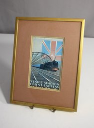 Vtg  VENICE SIMPLON ORIENT EXPRESS Victoria Station Framed Print