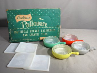 Rare Vintage 12-Piece Glasbake Patioware Set - New In Box