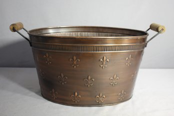 Copper Fleur De Lis Oval Tub