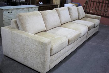 Grand Floating Style Sofa With Tuxedo Arms
