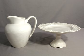 Grace Teaware Cake Plate And Pitcher