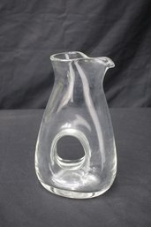 Vintage Poland Tarnow Blown Glass Water Pitcher