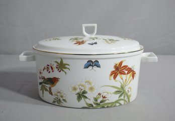 Chinese Garden Porcelain Casserole By Shafford