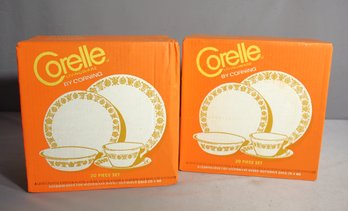 Two Vintage Never Opened Corelle Livingware By Corning 20-Piece Sets