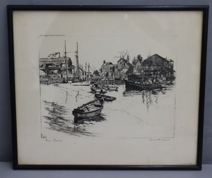 Reproduction Print Of Vintage Etching Of San Pedro