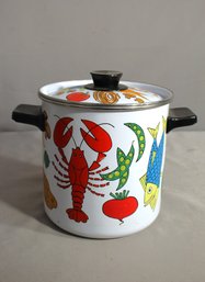 Vintage San Ignacio Enamel 2qt Pot - Used