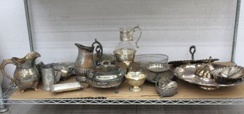 Assorted Vintage Silverplate Serving Pieces And Tableware Collection