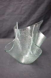 Handmade Handkerchief Candle Bowl Art Glass