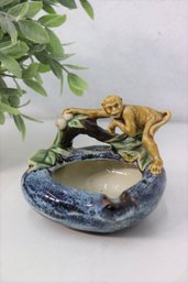 Vintage Shiwan Flambe Glaze Monkey Ashtray