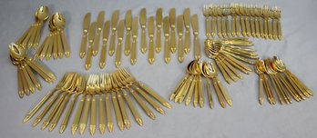 96pc Vintage Stanley Roberts Golden Flatware