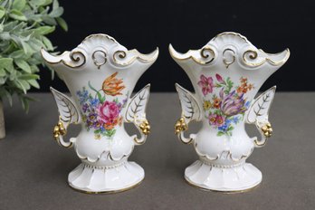 Pair Of  German Porcelain Spill Vases